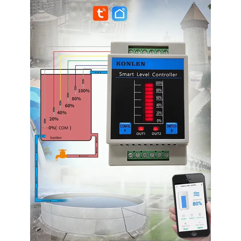 KONLEN Water Level Sensor WIFI - Water Alarm Sensor review and price