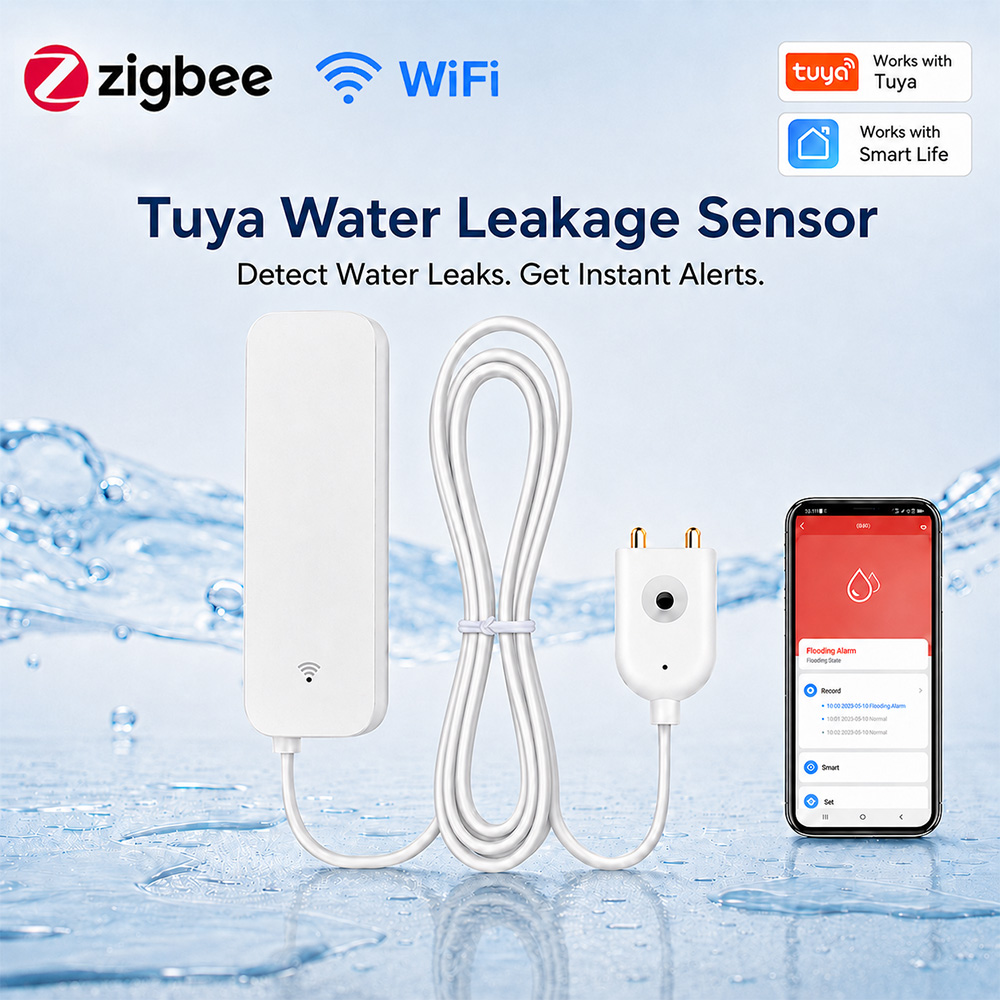 ZigBee WiFi Water Leak Sensor  - Water Alarm Sensor review and price