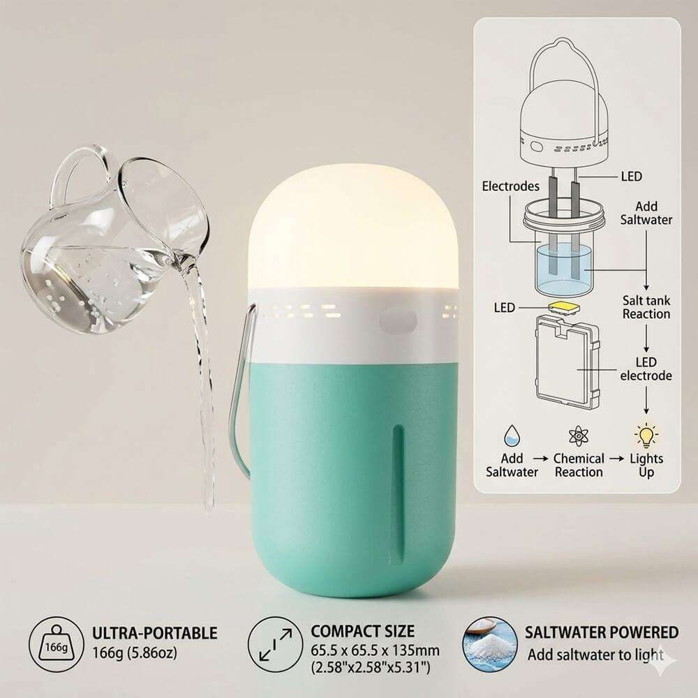 Portable Saline Lamp Compact 6 - Power Outage Light review and price